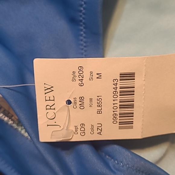 NWT J. Crew Blue Bikini M - Picture 2 of 2